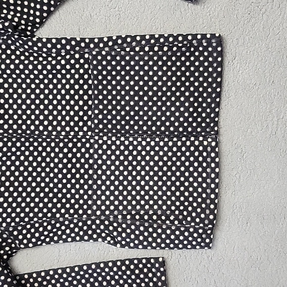 Sold The North Face Fleece Girls Large 14-16 Black White Polka-dot Full Zip - Picture 4 of 12